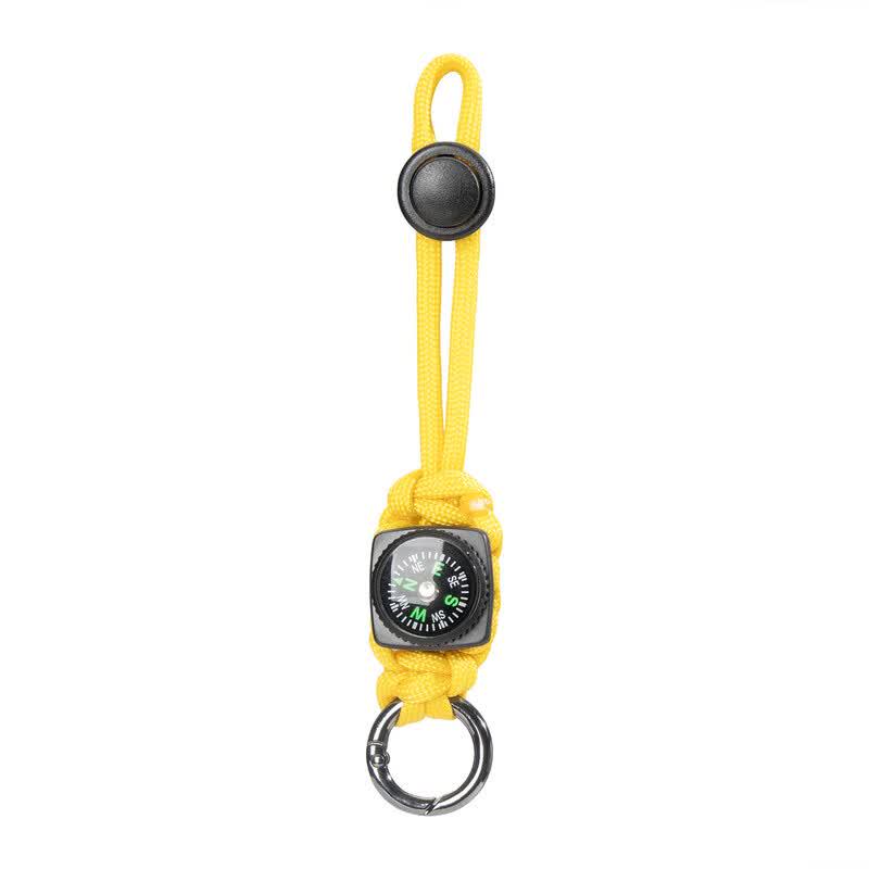 Braided Lanyard Keychain with Compass