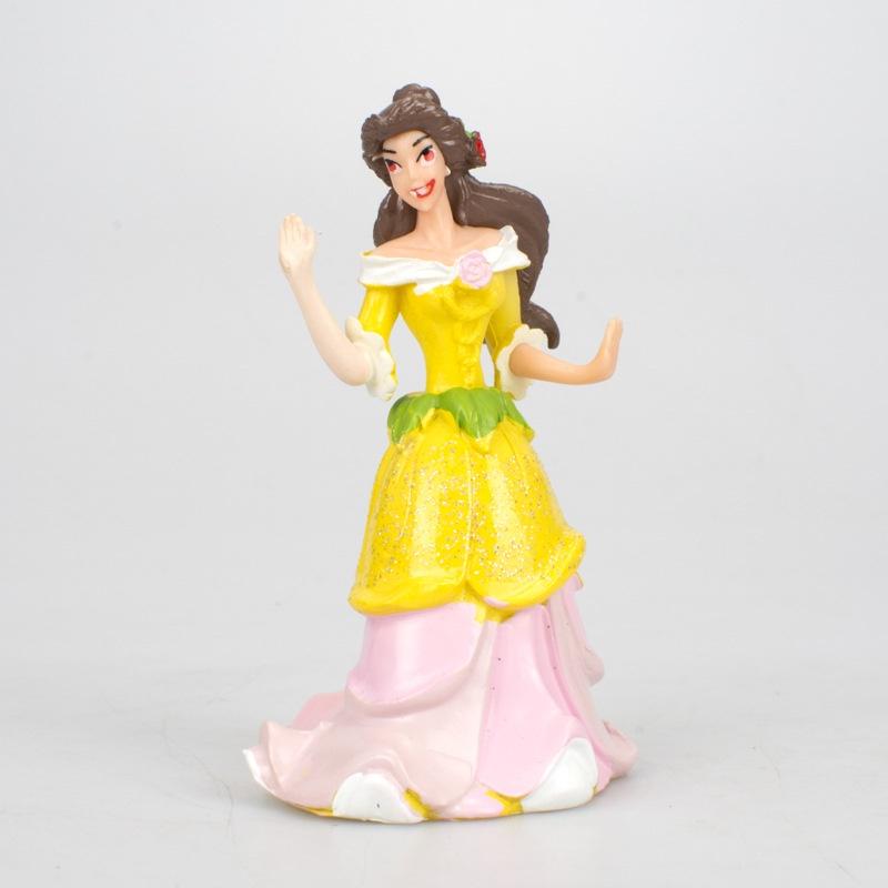 6pcs Disney Princess Figures Toy Set With Cinderella Aurora And Belle For Cake Decoration