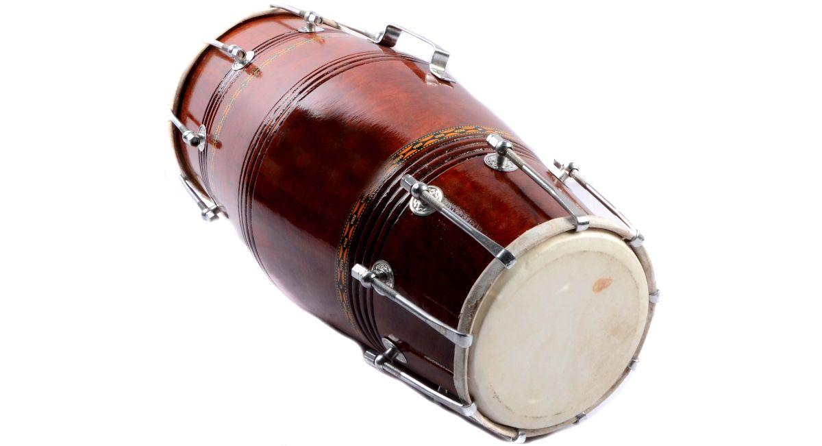 Traditional High-Quality Bina Dholak No. 36B NB – Professional Musical Instrument with Carry Bag