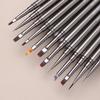 Metal Rod Nail Art Brush Set: Gel Polish, Painting, Flower & Liner Brushes