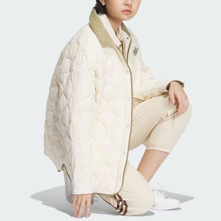 (WMNS) Adidas Originals LW Mid Down Jacket 'White' Women's IN0979