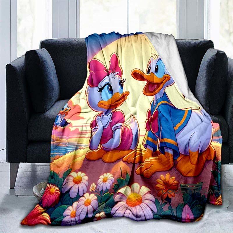 Cute Cartoon Daisy Duck Blanket Soft and Comfortable Perfect for Home Décor Bedroom Living Room and Sofa Throw