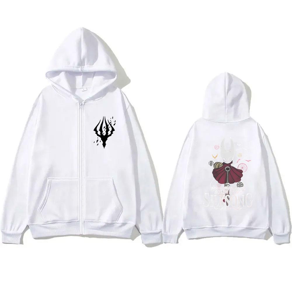 

Game Hollow Knight Double Sided Print Zipper Hoodie Unisex Women Fashion Casual Zip Up Jacket Coat Male Vintage Oversized Hoodies XXXL белый