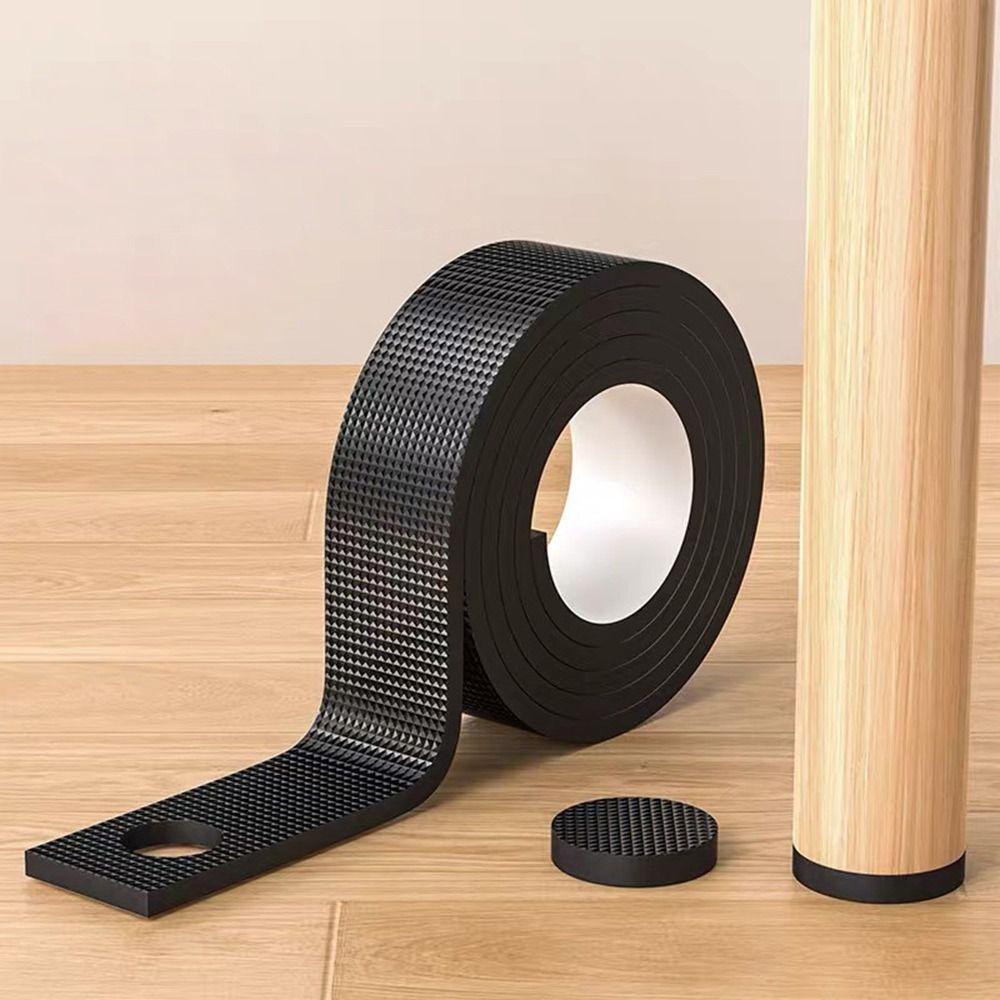 Self Adhesive Furniture Leg Pad Sofa Chair Bumper Damper Rubber Strip Tape Table Feet Mats
