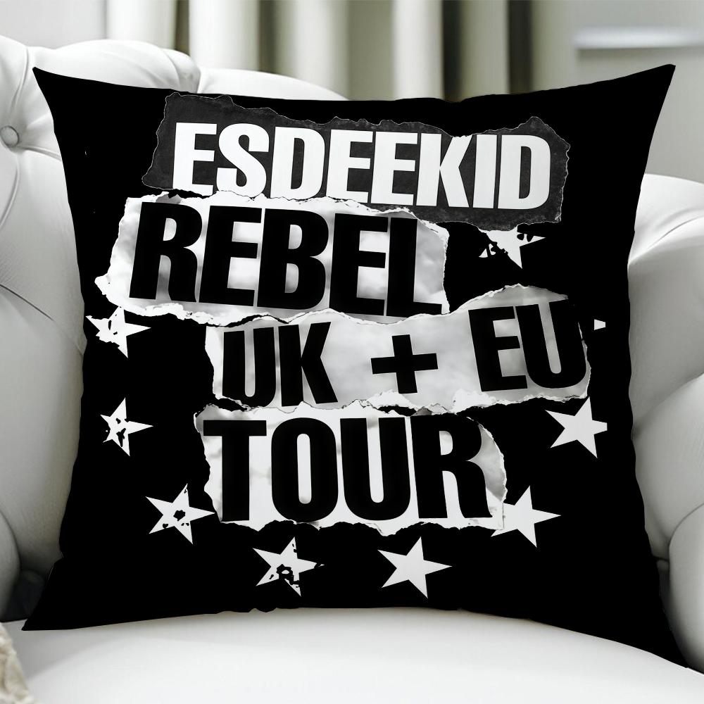 EsDeeKid Rebel Rapper Cushion Cover Birthday Anniversary Gifts Double Sided Printed Zipper Cushion Cover Soft Skin Bedding