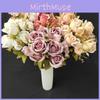 11 Head Polish Rose Buds Silk Artificial Flowers For Wedding Decor Photography