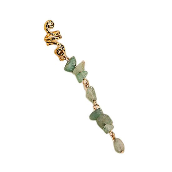 

Dreadlock Beading Jewelry Ethnic Anti-slip Individual Natural Stone Vintage Style Hair Decoration Alloy Twirled Braided Hair Headgear Hair Accessory Short темно-зеленого