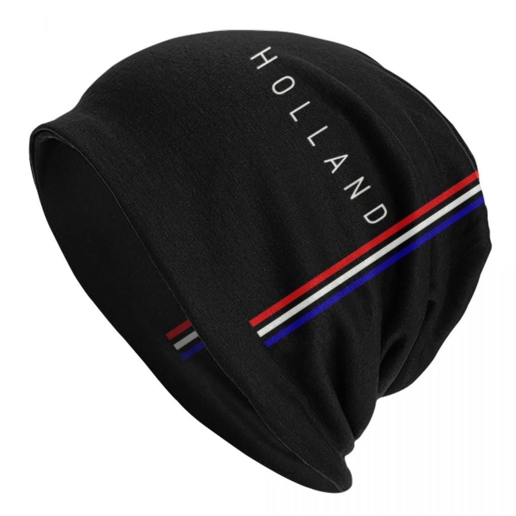 Netherlands Flag Bonnet Hats Street Knitting Hat For Unisex Women Warm Winter Holland Flag Skullies Beanies Caps
