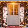 2D Flat, 2D Flat - 2D Flat, 2D Flat - 2D Flat Banner, 2pcs Christmas Porch Banner, Polyester Material, Size 180*30Cm/70.9*11.8In, American Wood Textur