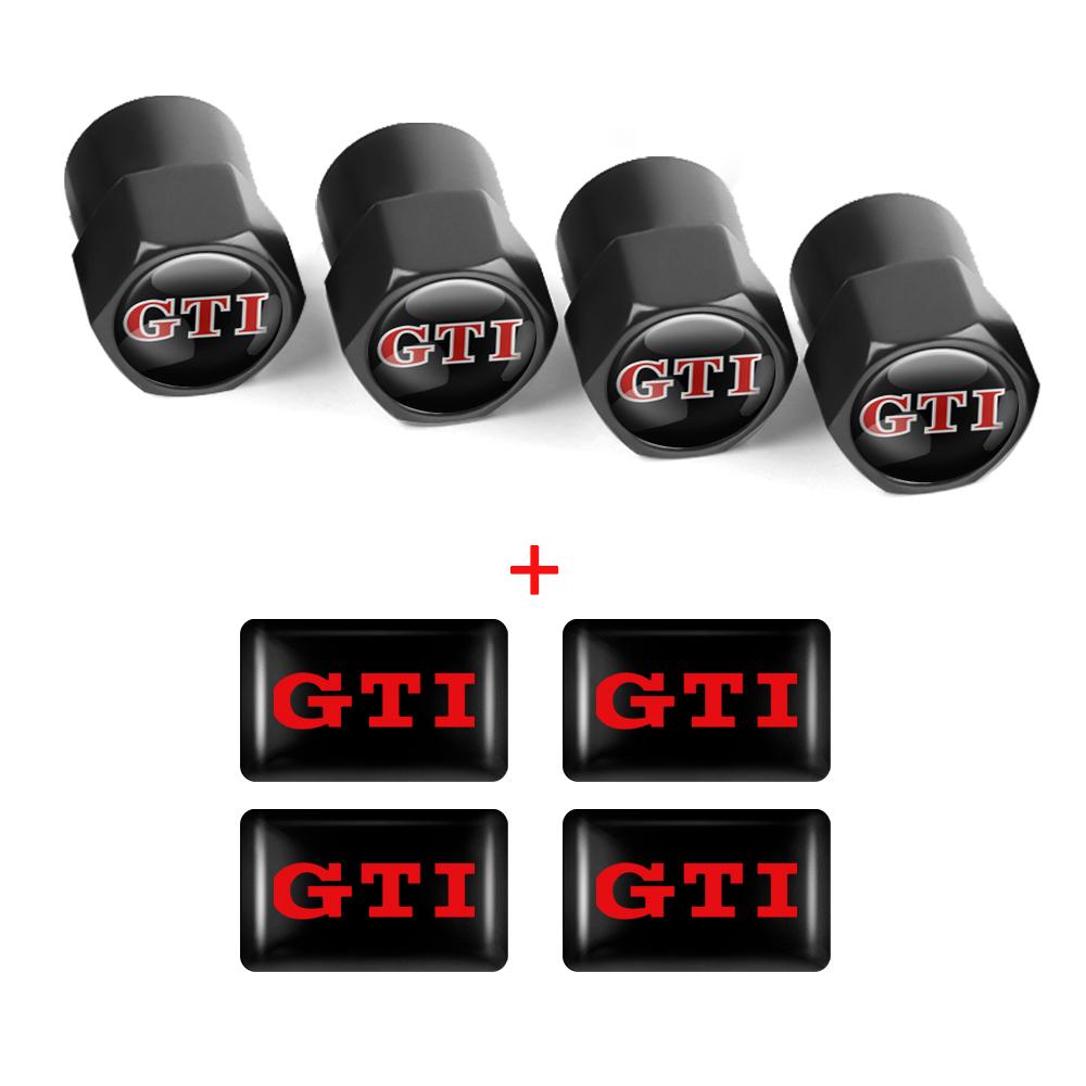 Car Interior Epoxy Logo Sticker Metal Wheel Tire Valve Cover For Volkswagen GTI Golf R Passat CC Lavida Sagitar Scirocco Tiguan