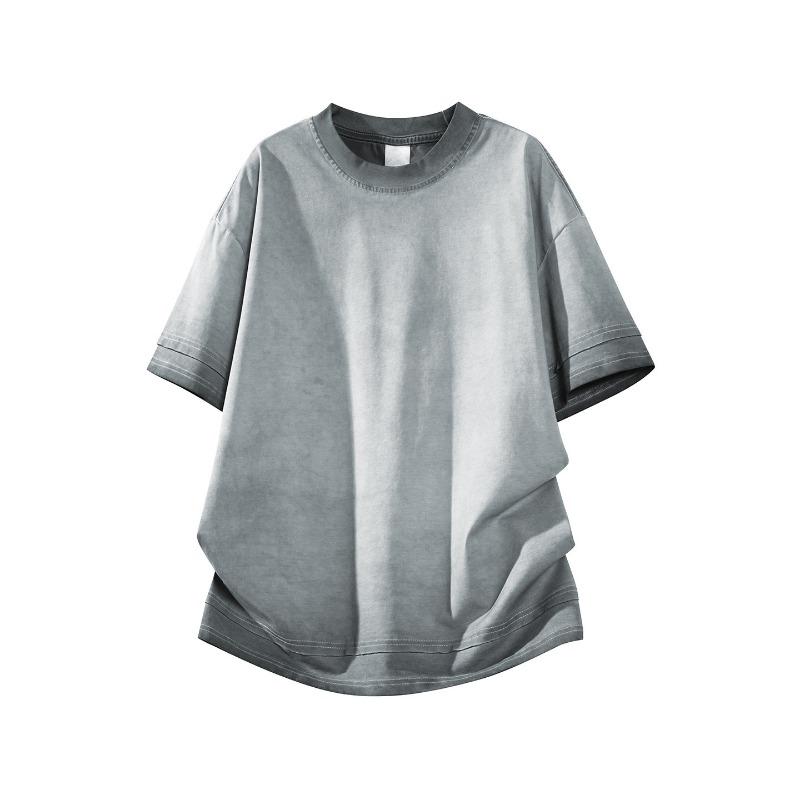 Men Plain Solid Color T Shirt Crew Neck Short Sleeve Loose Casual Minimal Basic Daily Summer Street Top