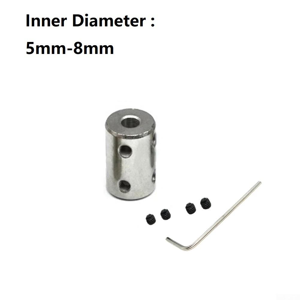 45 Steel Motor Coupling Connector Sleeve 8mm 10mm with 4mm Screw Hole Diameter