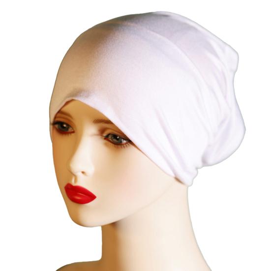 Headscarf Hat Mercerized Cotton Soft Breathable Wrinkle-Resistant Fabric Elastic Comfortable Fit Turban Hat Daily Wear