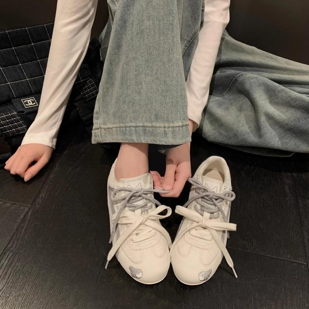 "Spot" Emoji Series~ Mesh Breathable German Training Shoes Women's 2025 Summer New Thick-soled Forrest Gump Shoes Women