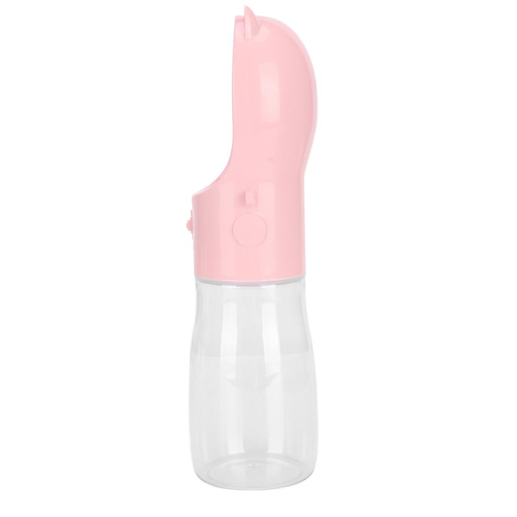 Dog Water Bottle Leakage Proof Dishwasher Safe Portable Pet Drinking Bottle for Cat Puppy Rabbit 380ml Pink S