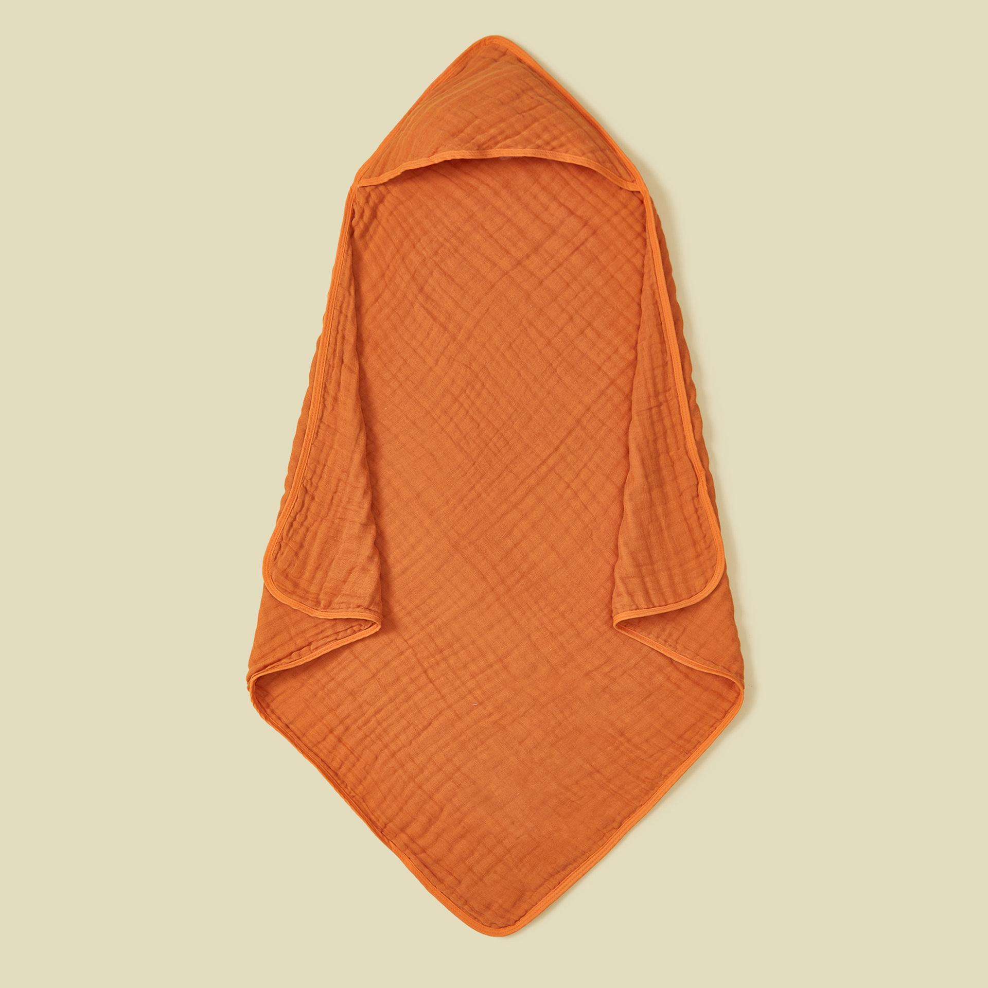 6 Layer Bubble Gauze Baby Hooded Bath Towel Kids Bathing Accessories Infant Bath Poncho Wash Set 80x80cm