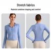 European & American Zipper Yoga Jacket - Quick-Drying, Slimming, Long Sleeve Fitness Top for Women