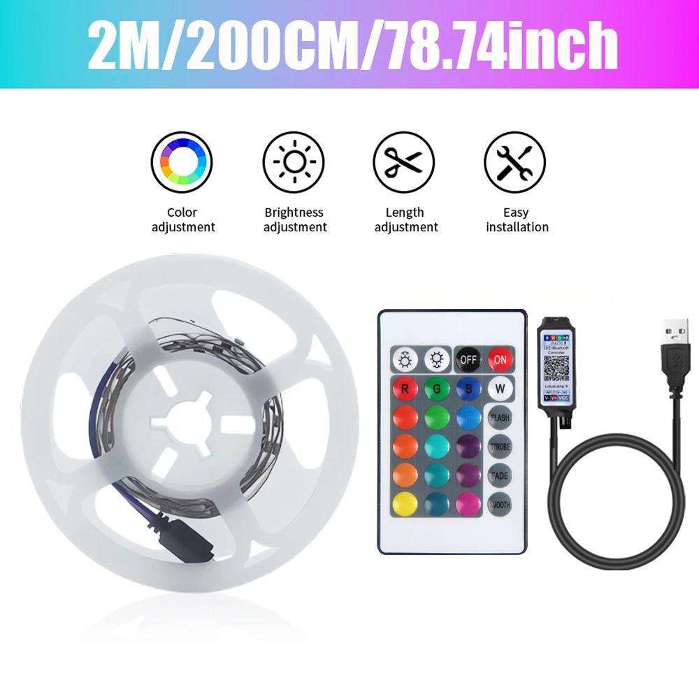 USB 5V Strip Led Lights Tape RGB 3535 Led Wall Room APP Remote Control Flexible LED Tape Diode Lights for Room Home Decoration