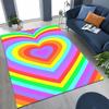 Colorful Rainbow Clouds Dream Sky Cartoon Rug for Bedroom Living Room Sofa Home Doormat Decor, Large Kid Play Non-slip Floor Mat