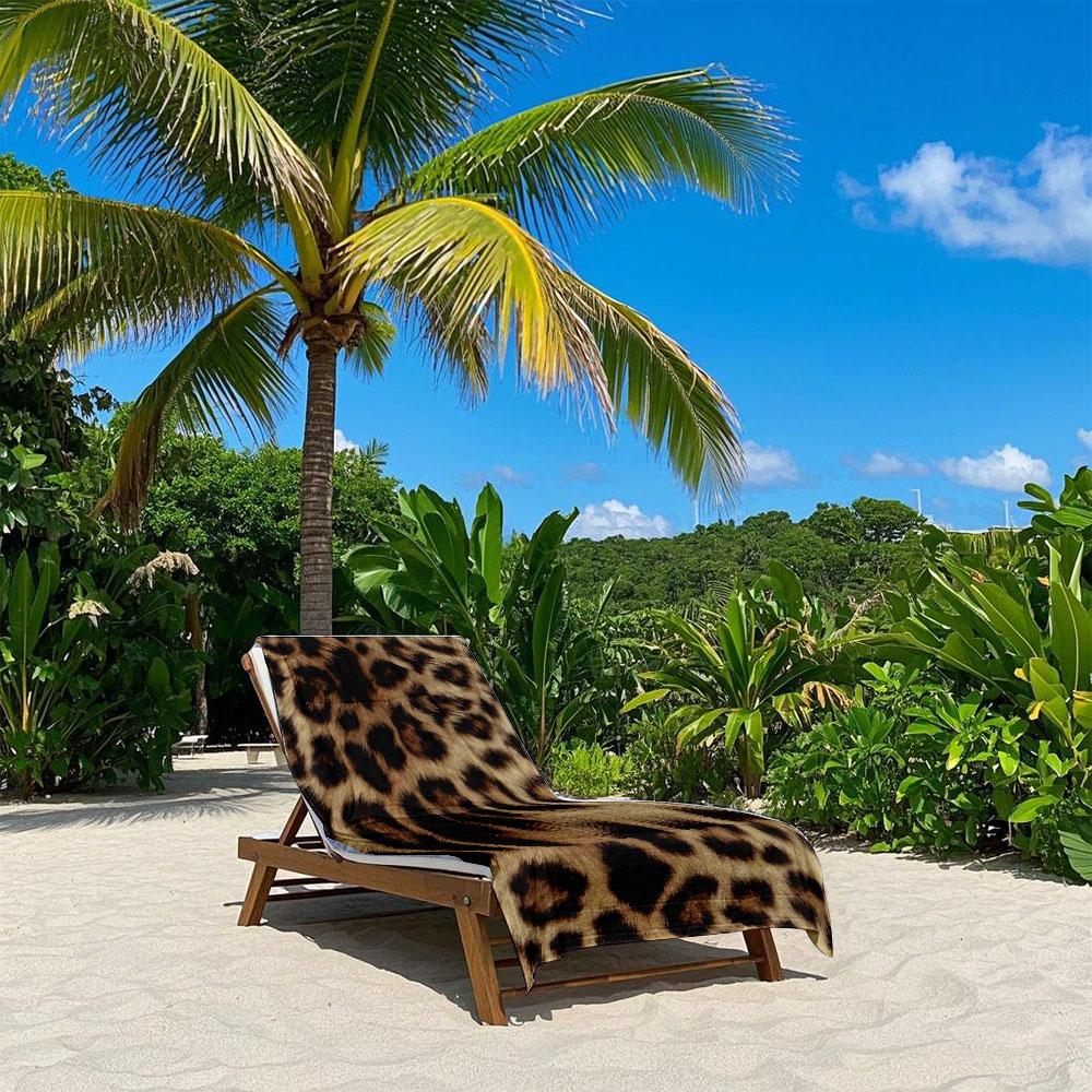 Savanna Leopard Print Quick Drying Bath Towel Microfiber Beach Towel Light Weight Swimming Camping Yoga Beach Out