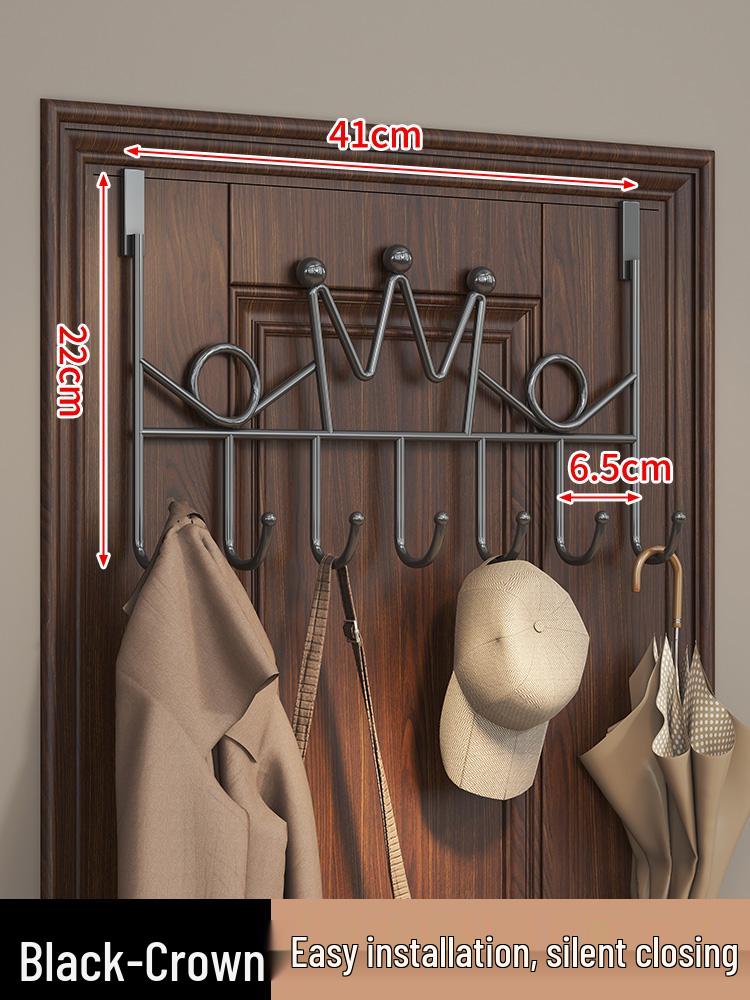 Door-Mounted Hook & Storage Rack for Clothes, Coats, and More