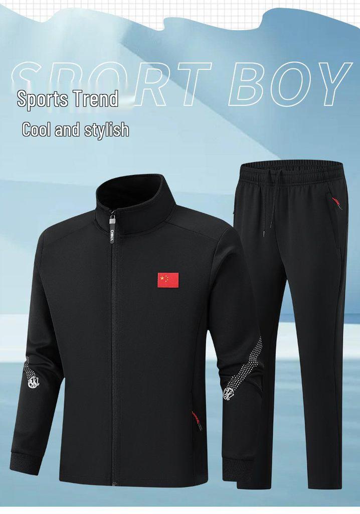 Unisex Autumn Sportswear Set for Students and Coaches: Martial Arts Uniform and Casual Wear.