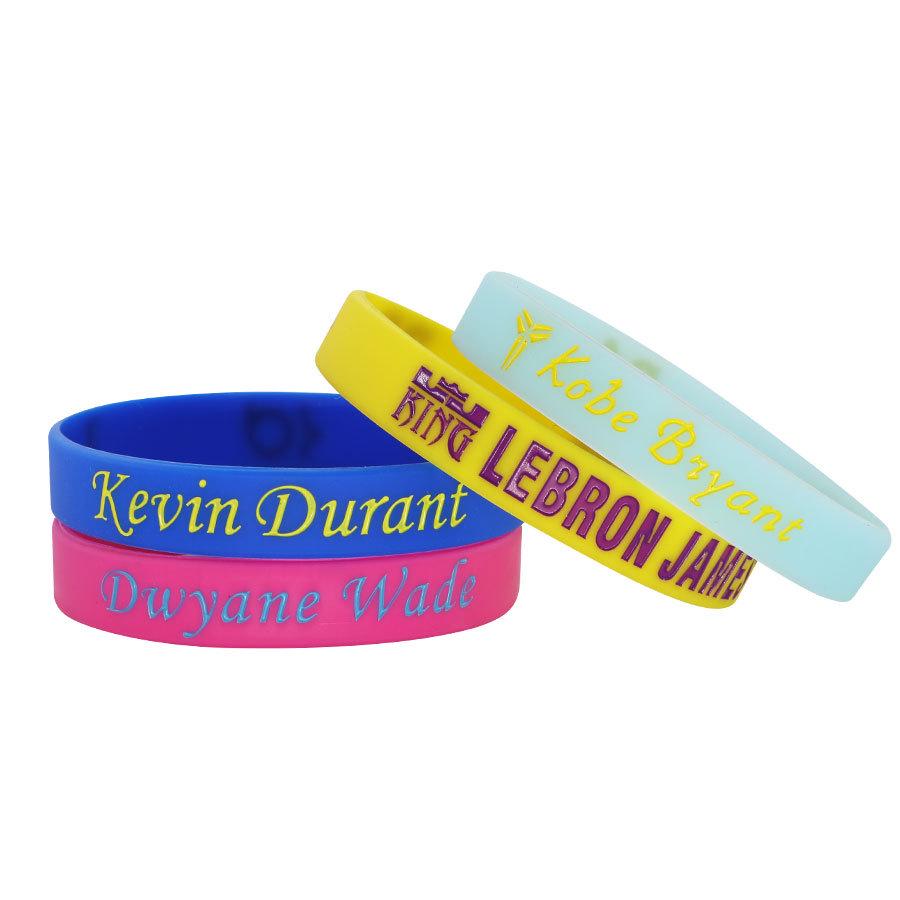 Douyin Popular NBA Star Signature Luminous Silicone Sports Bracelet/Wristband