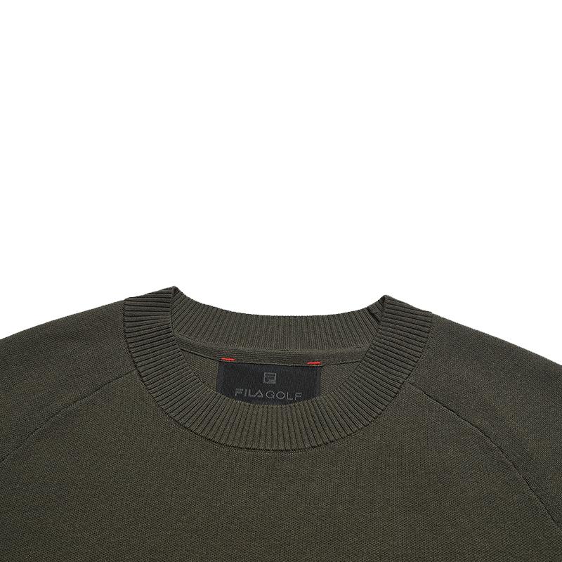 FILA Golf Series Simple Fashion Classic Sports Leisure Comfortable Versatile Long Sleeve Knit Sweater Men tops Caramel A11M615219FBN