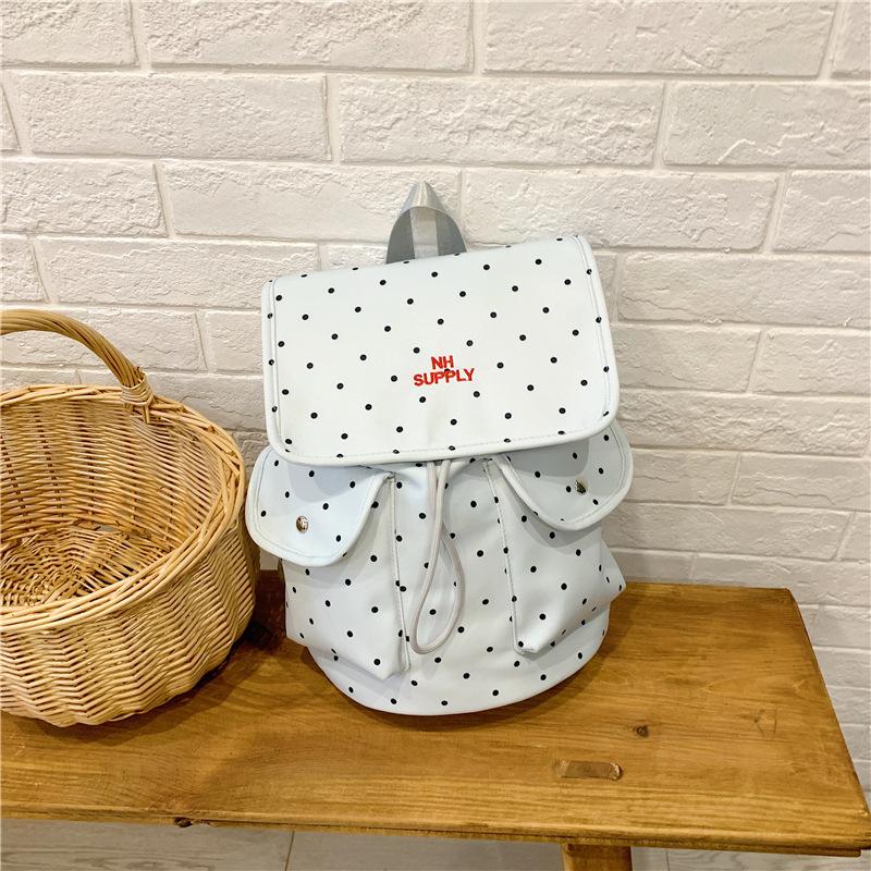 Original Atmosphere Polka Dot Backpack for Women2026New Year's Sweet College Style Large Capacity Lightweight Commuting Backpack