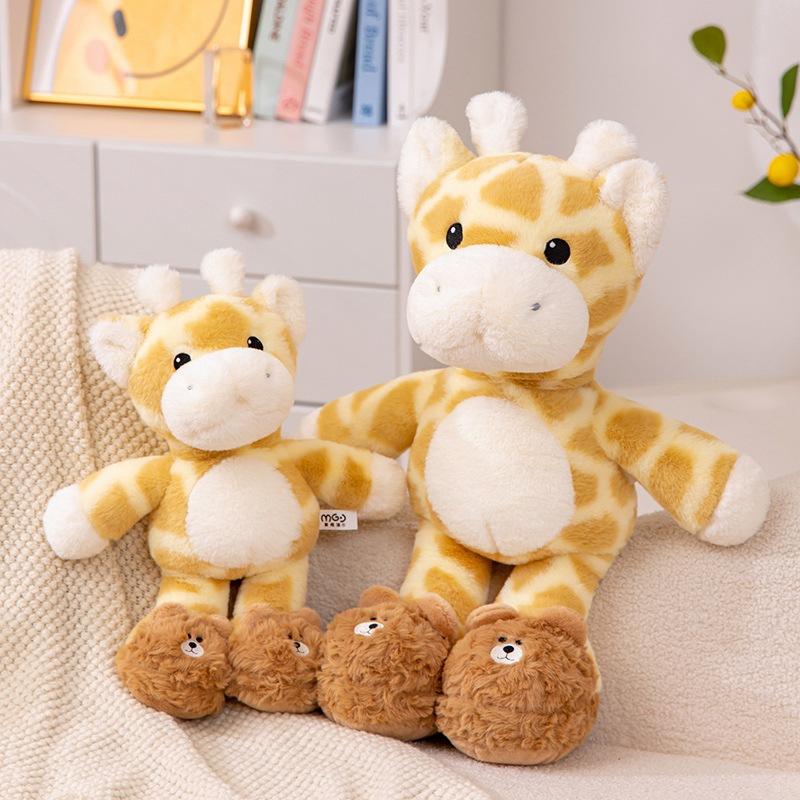 Cute Deer Plush Toy Sika Deer Doll Giraffe Doll Children's Soothing Rag Doll Zoo Gift