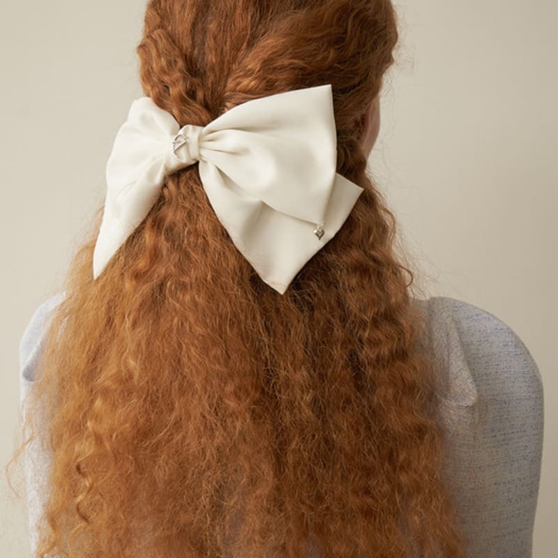 FLOWOOM Matt Point Hair Ribbon-White