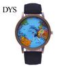 Creative World Map Plane Ceas de mână unisex Pointer Quartz No Numbers Party
