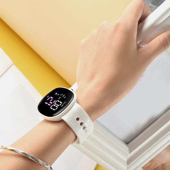 M12 Elektronische Uhr Lebenswasserdicht Modeaccessoires LED Großer Digitalbildschirm Jungen Mädchen Leuchtende LED Sport Digitaluhr für Tägliches Tragen