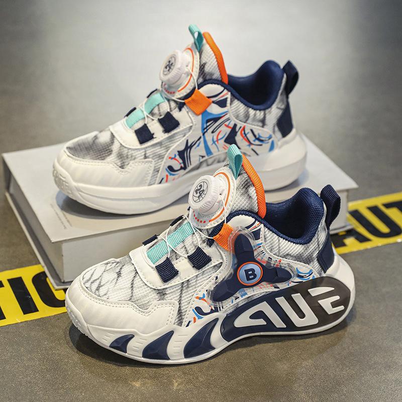 

Summer children s mesh sneakers 2025 new boys rotating dunk sneakers girls breathable running shoes 39