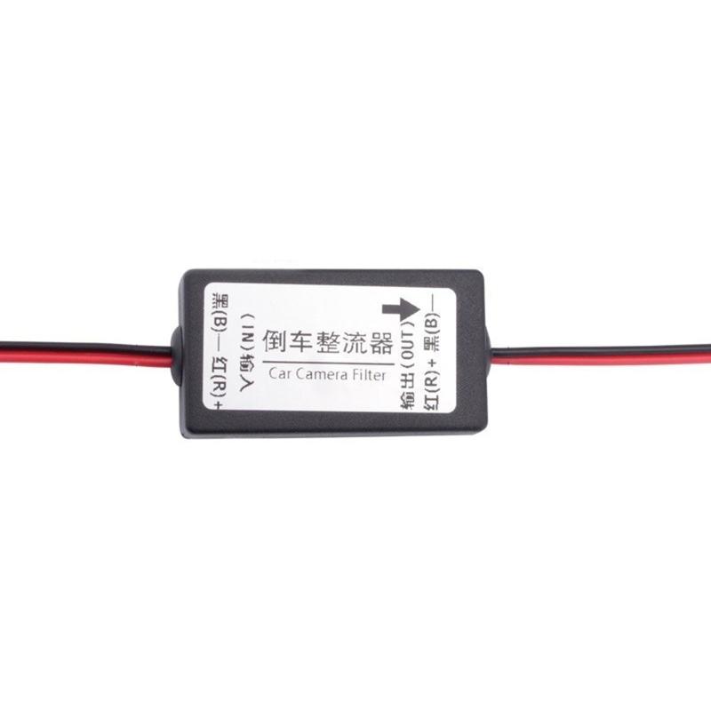 12V for DC Power Relay Capacitor Filter Rectifier for Car Rear View Backup Camera Auto Car Eliminate Interference Connec