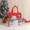 Bags Reusable Santa Claus Snowman Patterns Tote Bags for Festive Party Decoration