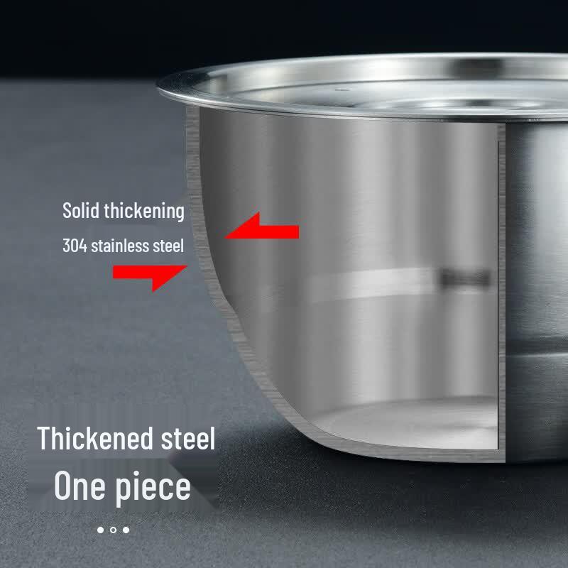 304 Stainless Steel Steaming Bowl with Lid