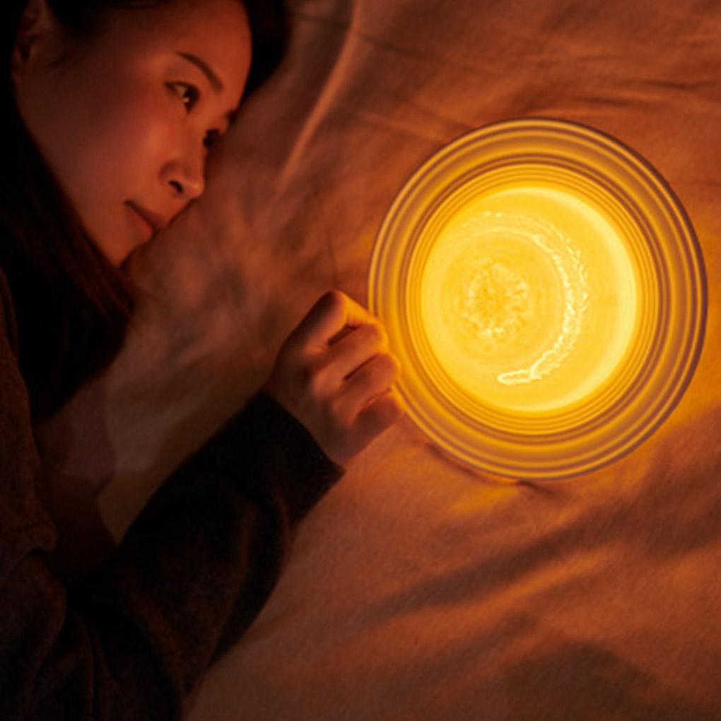 USB 3D Moon Night Lamp Remote Control Colorful LED Bedroom Bedside Light Home Decor