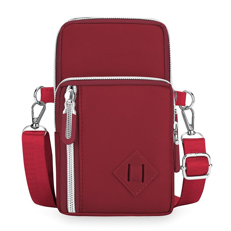 Slim Crossbody Phone Wallet – Water-Resistant Nylon Bag for Women, Adjustable Strap