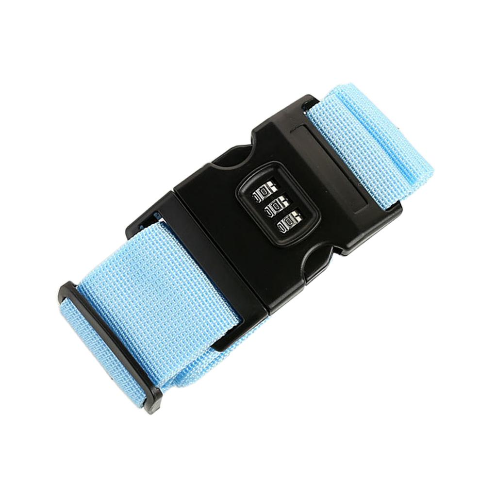 Luggage Strap Adjustable Suitcase Belt with Combination Lock Durable Packing Strap Travel Accessorises for Men and Women