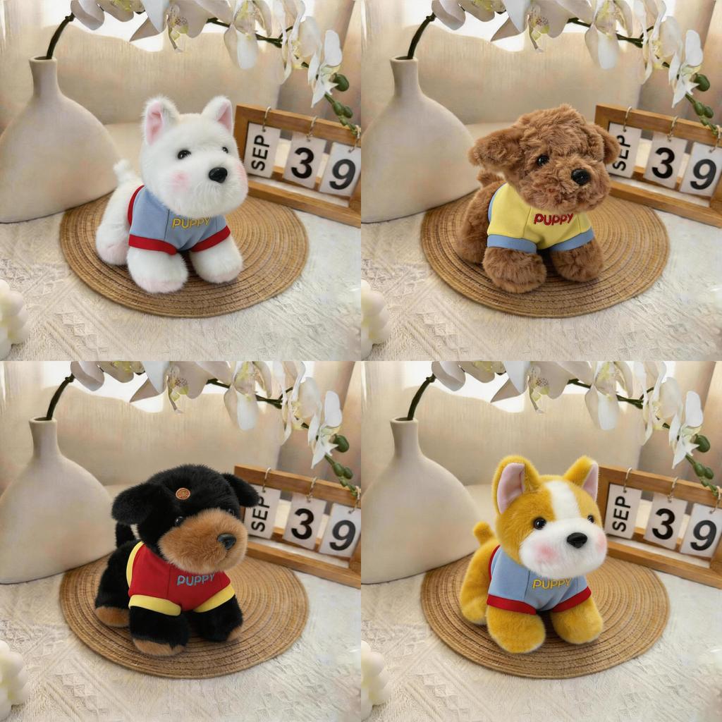 Plush Dog Toy 6in Soft Pp Cotton Small Animal Collectors Gift For Kids And Teens