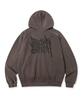 Brownbreath Pigment Tag Hood Zip Up - Brown