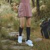 CHALLENGER Women'S Wool Blend Wrap Shorts-Style Culottes With Pocket Details In Indian Pink