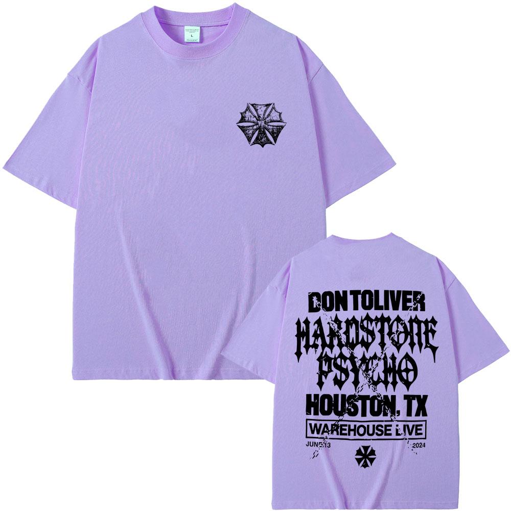 Rapper Don Toliver Hardstone Psycho Album Graphic T Shirt Men Hip Hop Oversized Gothic T-shirt Men's Vintage Punk Rock Tshirt