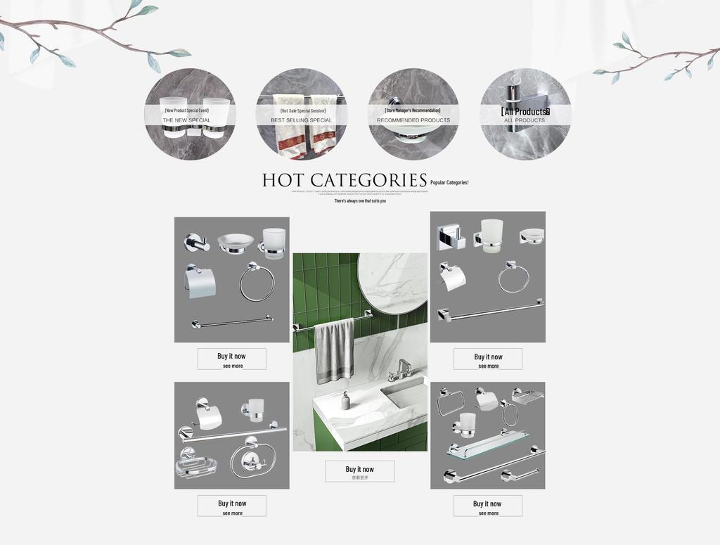 Zinc Alloy Multi-Hook Wall-Mounted Coat and Towel Rack for Kitchen and Bathroom