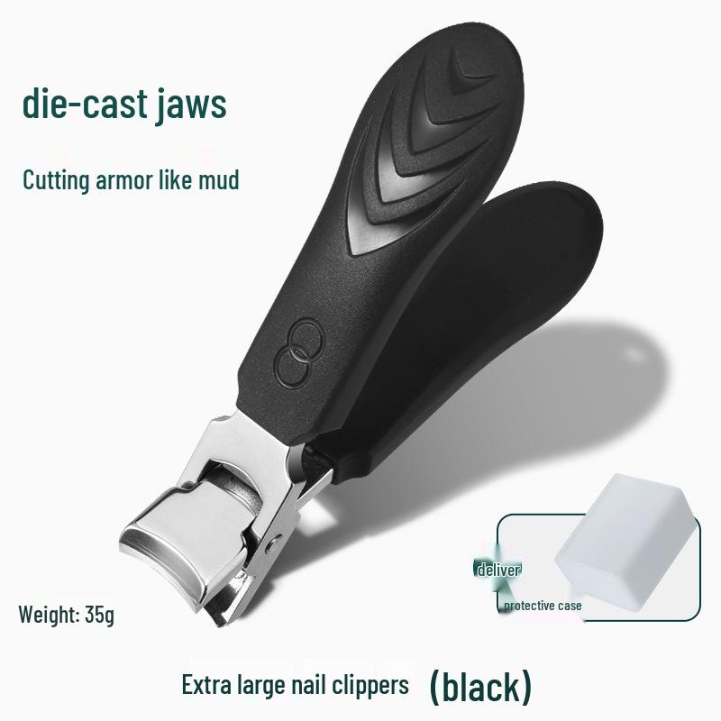 Cortador de Unhas Grande de Aço Inoxidável com Borda Inclinada Anti-Salpicos