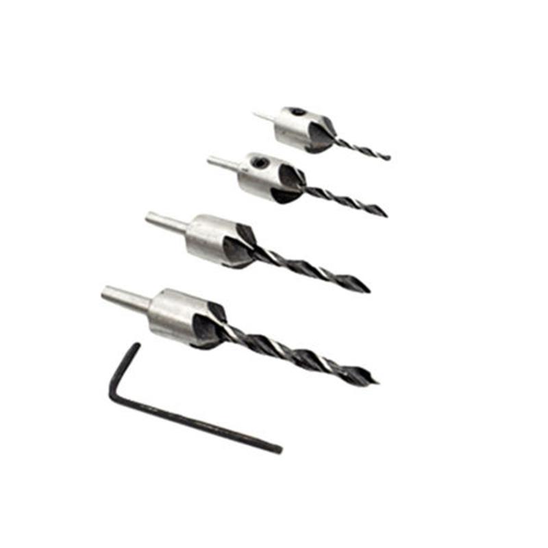 Hot 8pcs/Set Screw Countersink Plug Cutter Drill-Bits Wood Drilling Counter-Sink