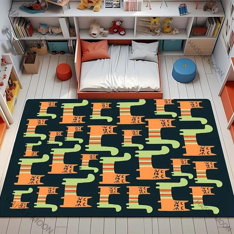 Cartoon Cat Carpet Mat Rug Home Decoration Modern Educational Play Mat Kids Room Floor Mat Living Room Decoration Bedroom Decor