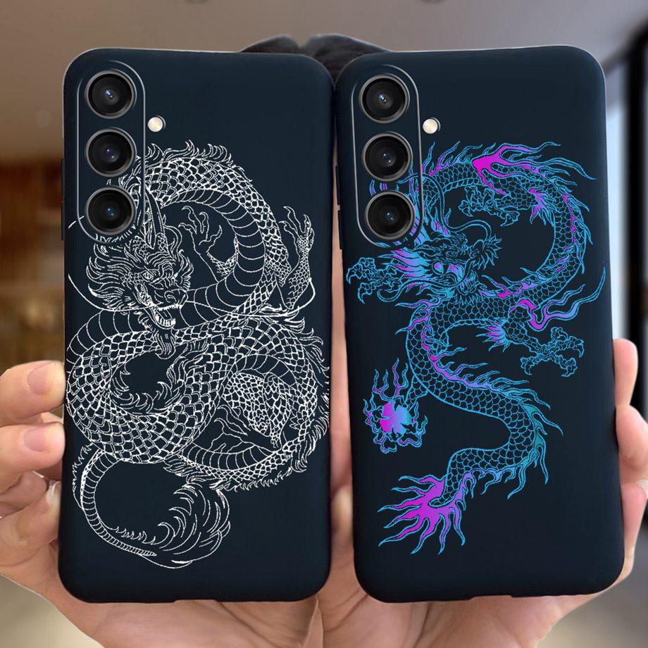 For Samsung Galaxy A25 5G 2023 Case Samsung A24 4G SM-A245F 4G Back Cover Soft Silicone TPU Coques Astrounaut Dragon Cool Bumper