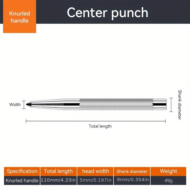 

High Hardness Center Punch Non-slip Handle Tapered Punch Point Punch Locator Metal Drill Mark Center Punch Fitter s Chisel Punch